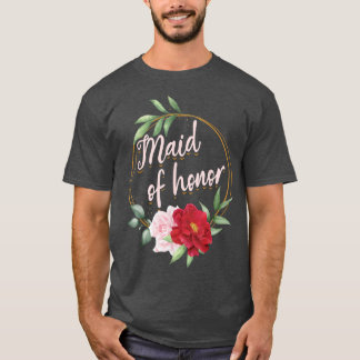 Camiseta Flores De Festa de solteira De Casamento De Mulher