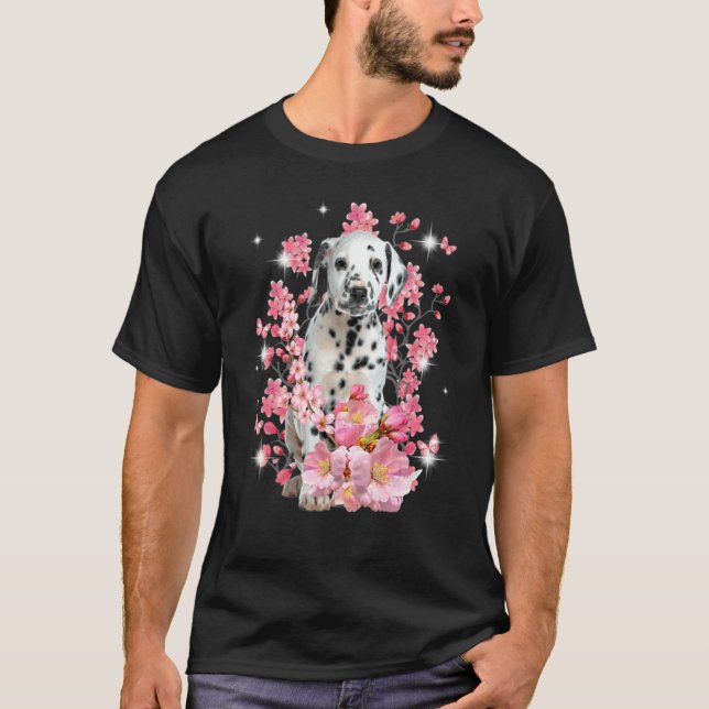 Camiseta Flores de Flor de Cereja Dalmácia (Frente)