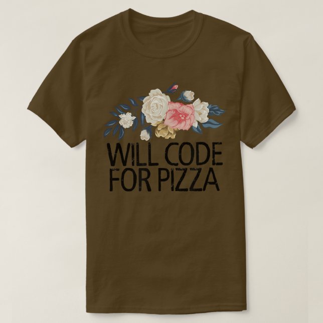 Camiseta Flores De Flores Sarcásticas Engraçadas Codificarã (Frente do Design)