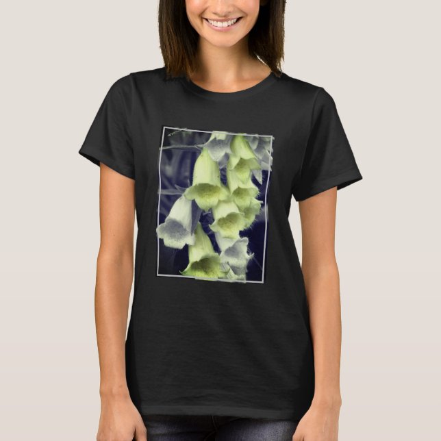 Camiseta Flores de Foxglove Cor Parcial (Frente)