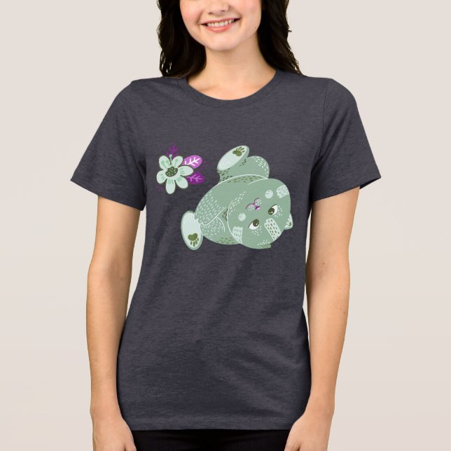 Camiseta Flores de Gatos (Frente)