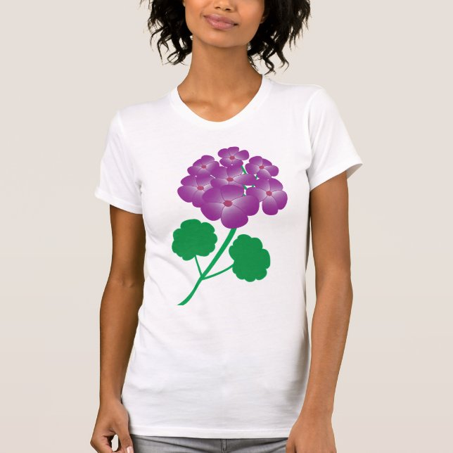 Camiseta Flores de Gerânio (Frente)