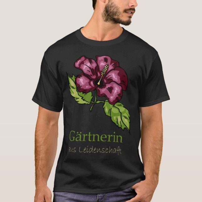 Camiseta Flores de Hibisco do Jardim Jardineiro (Frente)