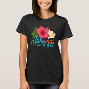 Camiseta Flores de Hibisco Tropical Caribe Vacinação das Ba