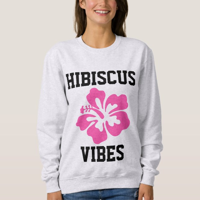 CAMISETA FLORES DE HIBISCUS, VIBOS DE HIBISCUS (Frente)