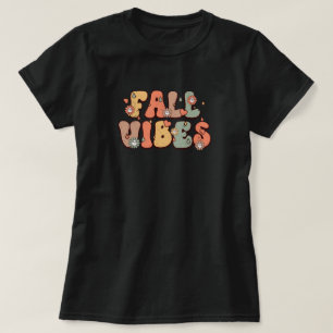 Camiseta Flores de humor com tipografia retrô de queda