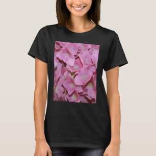 Camiseta Flores de Hydrangea Rosa Fechar Fotografia