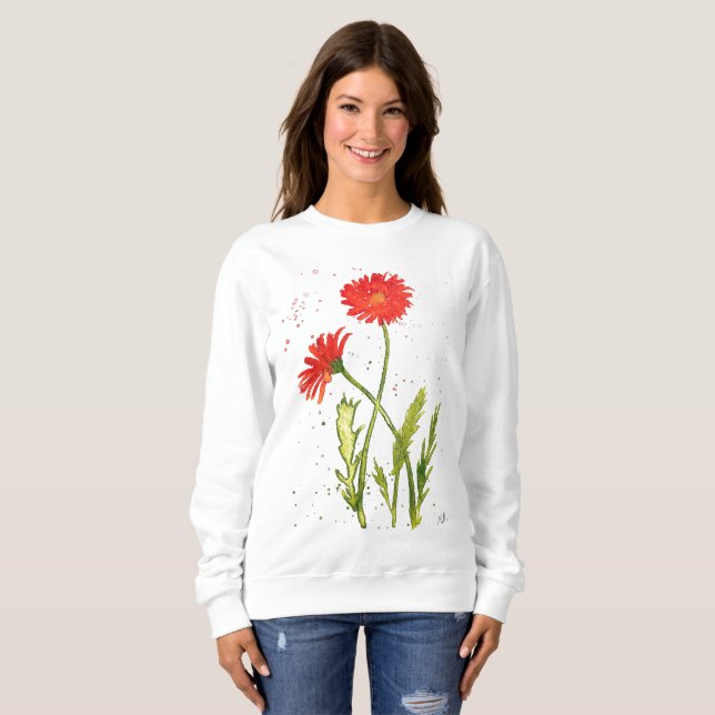 Camiseta Flores De Laranja De Laranja De Flores Selvagem Na (Frente Completa)