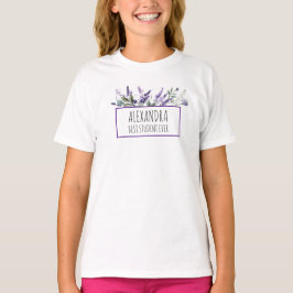 Camiseta Flores de Lavanda Personalizadas Melhor Aluno de T