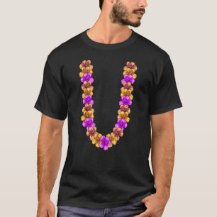 Camiseta Flores de Lei Férias de Verão Havaiano Tropical