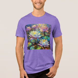 Camiseta Flores de Lótus Delicadas Florescendo na Neve
