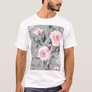 Camiseta Flores de Mola Deixam a Mão Desenhada