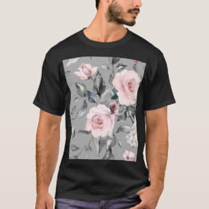 Camiseta Flores de Mola Deixam a Mão Desenhada