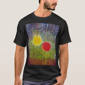 Camiseta Flores de Natal vermelho e amarelo
