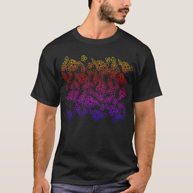 Camiseta Flores de neon (Frente)
