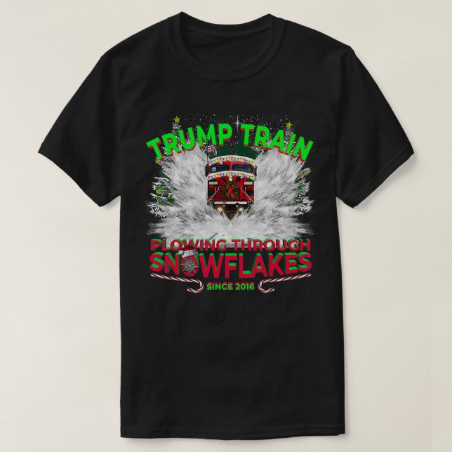 Camiseta Flores de neve neste Natal Don Train 2024 (Frente do Design)