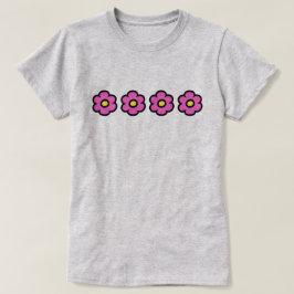 Camiseta Flores de Padrão de Flor do Groovy 60s Retroativas