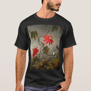 Camiseta Flores de Paixão com Pássaros Hummingbird