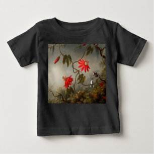 Camiseta Flores de Paixão com Pássaros Hummingbird
