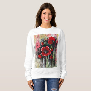 Camiseta Flores De Papoila Em Aquarela