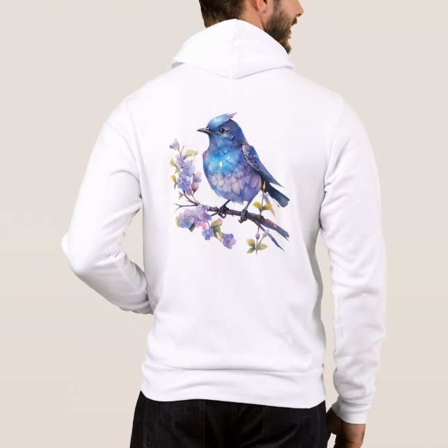 Camiseta Flores de Pássaro de Fada aquarela Clipart-73611 (Verso)