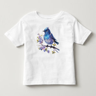 Camiseta Flores de Pássaro de Fada aquarela Clipart-73611