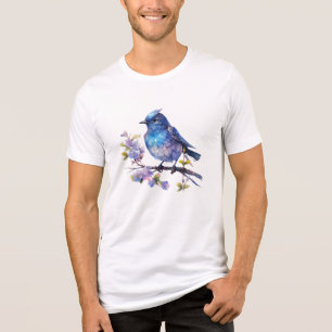 Camiseta Flores de Pássaro Fada Clipart aquarela-73611