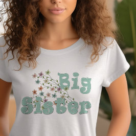 Camiseta Flores de Pastel de Pequenas Irmãs