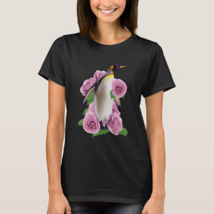 Camiseta Flores de Pinguim Estampa de Animal