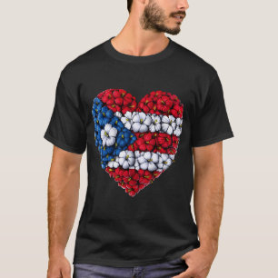 Camiseta Flores de Porto Rico Coração