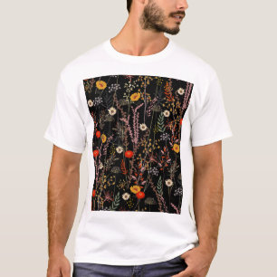 Camiseta Flores de Prados Bloqueantes Desenhadas