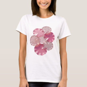 Camiseta Flores de prata MODERNAS DESIGN FLORAL LÍRIO ROSA