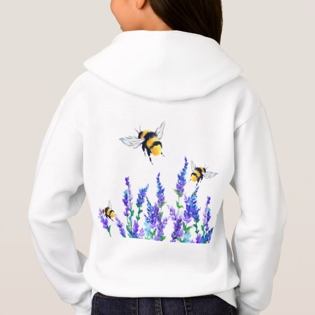 Camiseta Flores de primavera e Hoodie de abelhas (Verso)