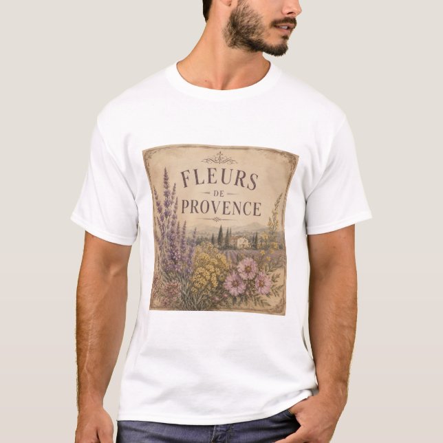 camiseta flores de provence (Frente)
