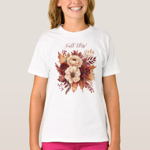 Camiseta Flores de Queda de Bliss-Aquarela-