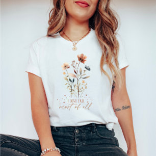 Camiseta Flores de Quedas de Cores de Água para Pavimentos