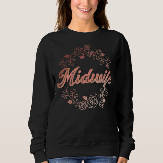 Camiseta Flores de Rosa Midwifery Doula Baby Catcher Pregna