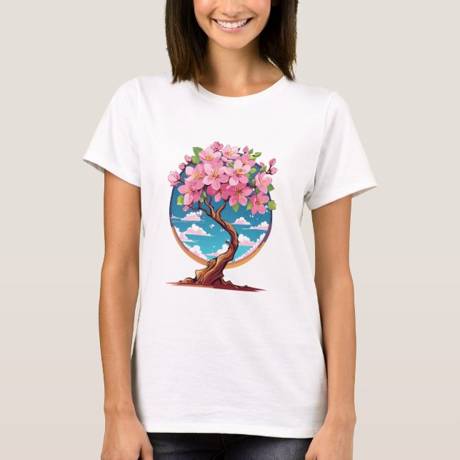 Camiseta Flores de Sakura florescem (Frente)