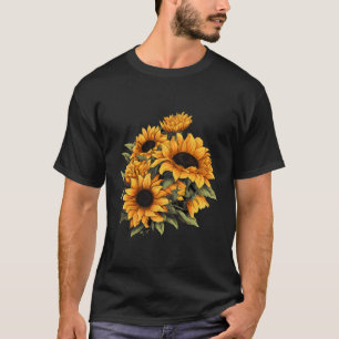 Camiseta Flores De Sol Amarelo, Cuta De Verão, Flores De So