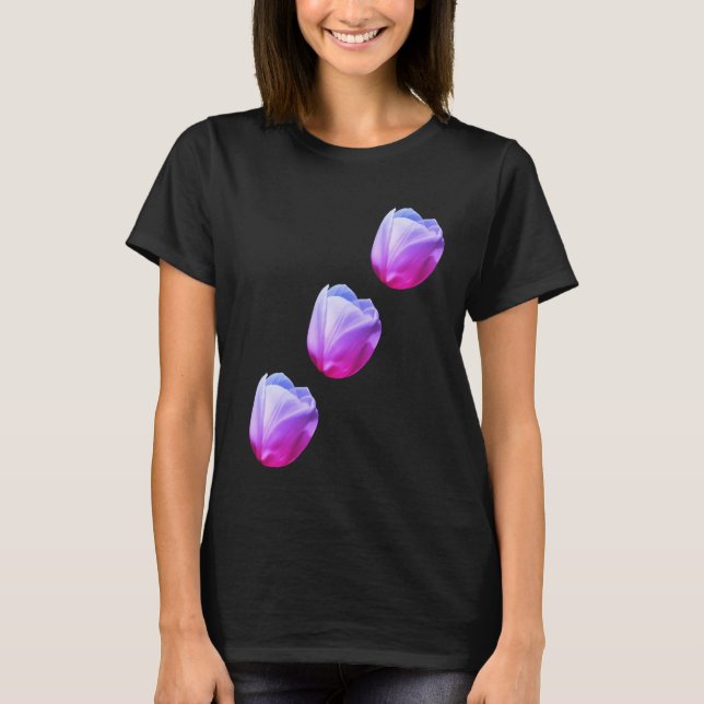 Camiseta Flores de Tulipas Brancas (Frente)
