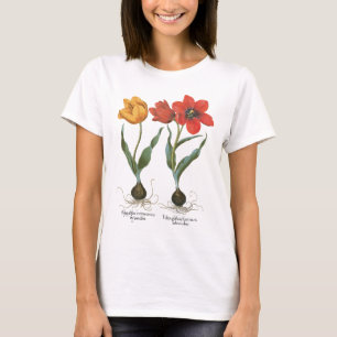 Camiseta Flores de Tulipas de Primavera da Vintage por Basi