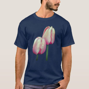 Camiseta Flores de Tulipas Rosa