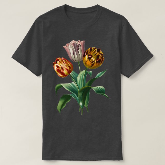 Camiseta Flores de Tulipas Trendy (Frente do Design)