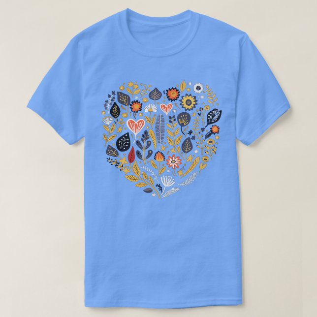 Camiseta Flores de Verão Flores Blooming Homens Florais Vom (Frente do Design)