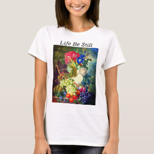 Camiseta Flores de vida estática, Fruta aquarela de Jan van