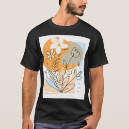 Camiseta Flores Desenhadas