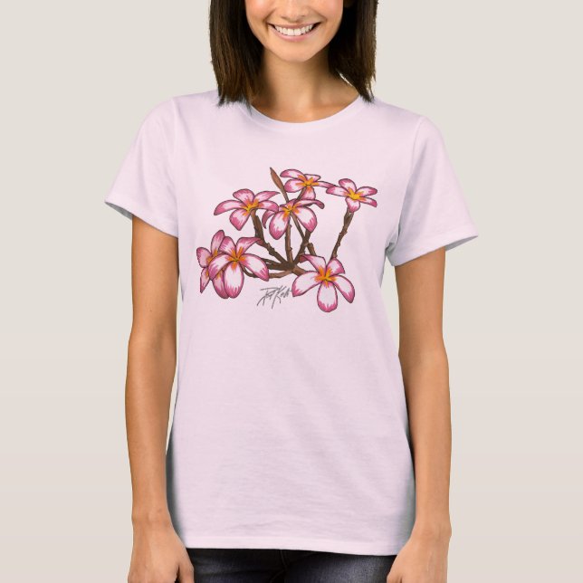 Camiseta Flores do Frangipani (Frente)