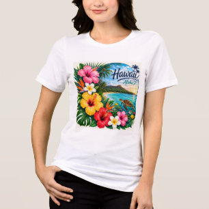 Camiseta Flores do Havaí