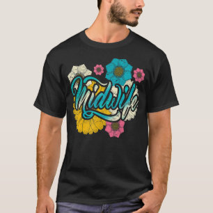Camiseta Flores do Jardim de Parteira Doula Bebê Apanhador