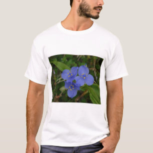 Camiseta Flores-do-mato-azuis Primaveras quentes